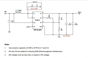 鋰電池3V～4.2V陞壓5V3A，高效率FP6277.