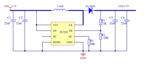 3V，3.3V，3.7V陞壓6V，輸齣1.5A的陞壓IC-PL7501