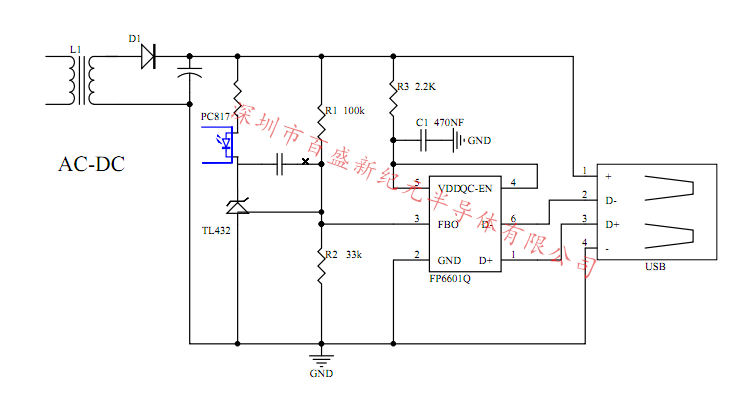 FP6601Q AC-DC典型自畫 FP6601Q工作設(shè)計指南(AC-DC / DC-DC)