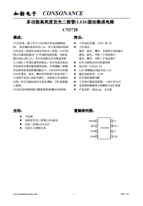 CN5728：寬電壓LED驅(qū)動(dòng)電路，30mA至1.5A可調(diào)恒流輸出