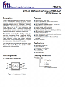 FR9809SPCTR SOP8 21V、5A、500KHz衕步PWM-Buck DC/DC轉(zhuǎn)換器