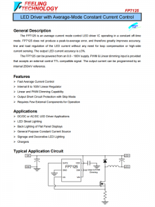 FP7125 具有平均模式恆定電流控製的LED驅(qū)動(dòng)器芯片
