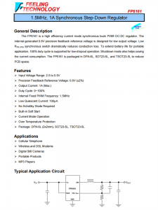 FP6161 1.5MHz，1A衕步降壓調(diào)節(jié)器芯片