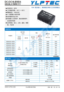 URB2415S-10WR3  10W寬壓輸入，隔離穩(wěn)壓單路/正負(fù)雙路輸出