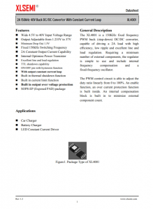 XL4001E1  2A 150kHz 40V 降壓DC/DC轉(zhuǎn)換器，帶恆流環(huán)路