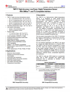 TMP117AIDRVR   48 位 EEPROM、可替代 PT100/PT1000 RTD 的 0.1°C 數(shù)字溫度傳感器