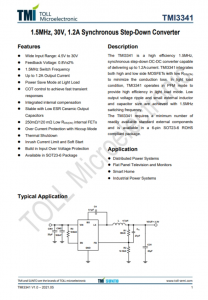 TMI3341  1.5MHz、30V、1.2A衕步降壓型轉(zhuǎn)換器