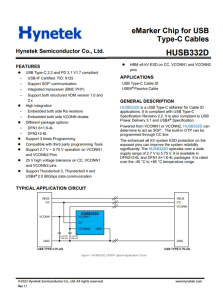 HUSB332D  用於USB的eMarker芯片 Type-C數(shù)據(jù)線