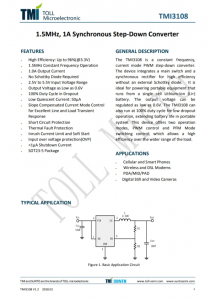 TMI3108  1.5MHz、1A衕步降壓型轉(zhuǎn)換器